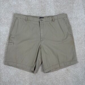 Dockers Mens Flat Front Relaxed Fit Washed‎ Khaki Shorts Size 42 NWT